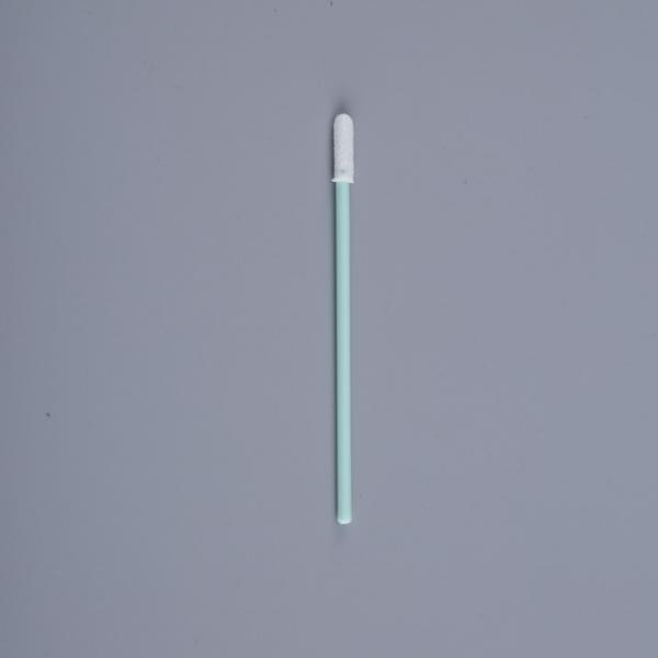 Quality Semiconductor Cleaning Anti Static Swabs Thin Head White Foam Green Stick for sale