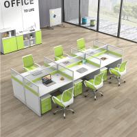 China Modern Cubicle Office Furniture Modular Workstation Partition For 4 Clerk factory
