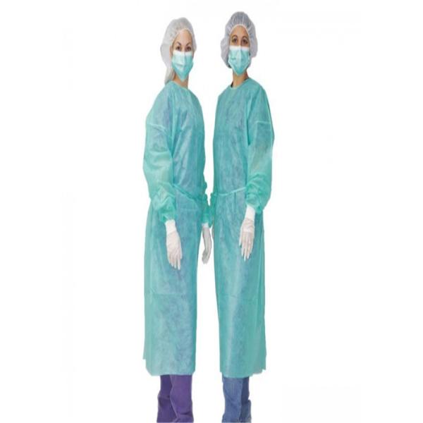 Quality Waterproof Medical Isolation Gowns With PE Coating Non Woven Material for sale