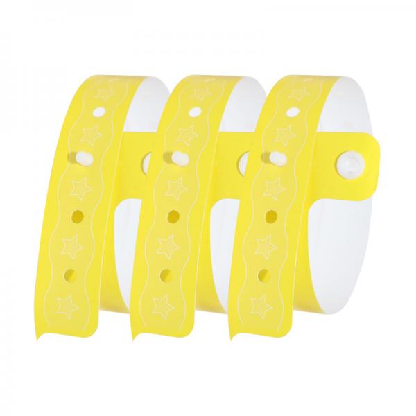 Quality Plastic Vinyl Personalised Event Wristbands Secure Elastic Reflective for sale