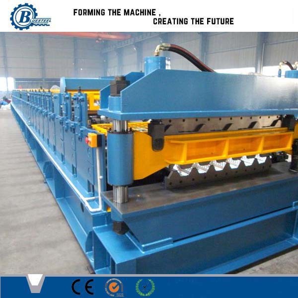 China Trapezoidal Roof Roll Forming Machine With PLC Control Automatic System factory