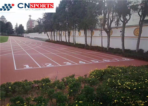 Quality Soundproof Polyurethane Running Track , RoHS Synthetic Athletic Track for sale