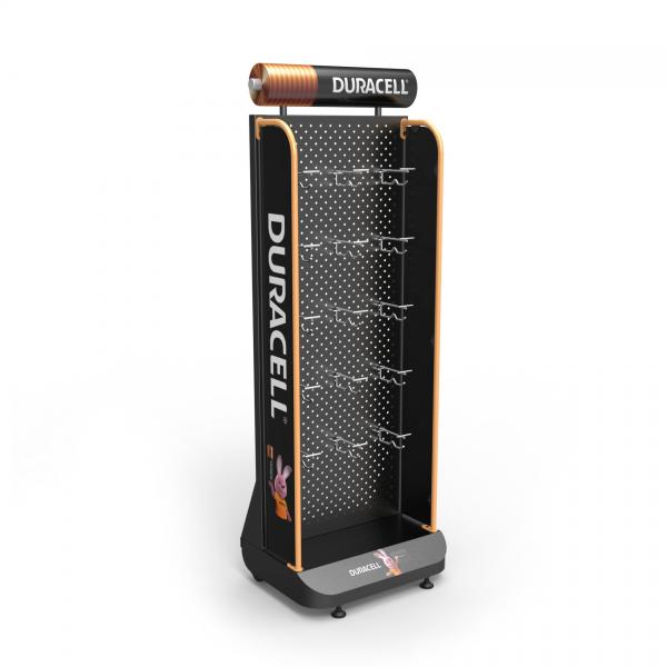 Quality AAA Battery Point Of Sales Displays Counter Display Stand With Hanging Hooks for sale