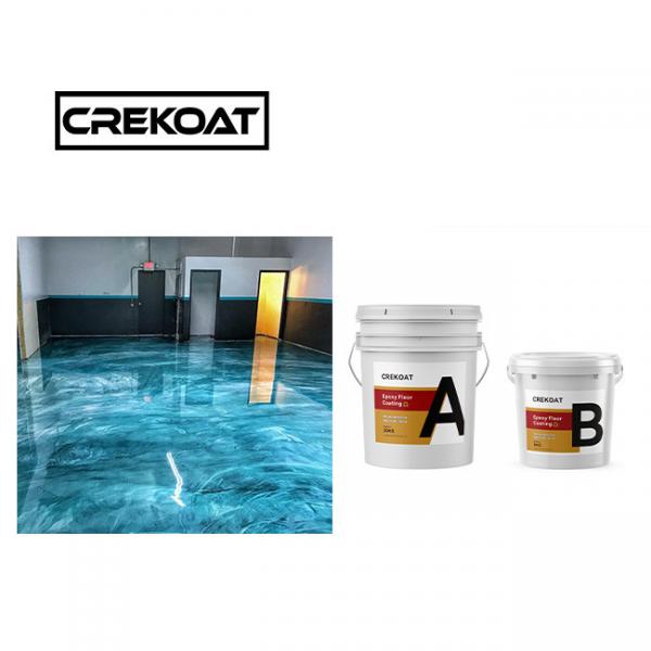 Quality Basecoat Clear Metallic Epoxy Floor Coating Viscosity Cleanable for sale