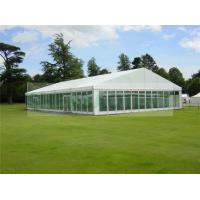 China Luxury Big Outdoor Wedding Tent Marquee White PVC With Glass Wall Water resistant factory