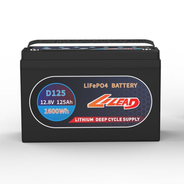 LILEAD 12V Lithium Ion Boat Battery 125AH Lithium Rv Deep Cycle Battery ...