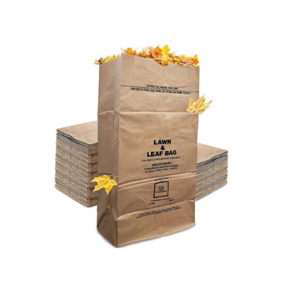 Quality Eco Friendly 20 micron Paper Kitchen Trash Bag Waste Collection Kraft Paper Bag for sale