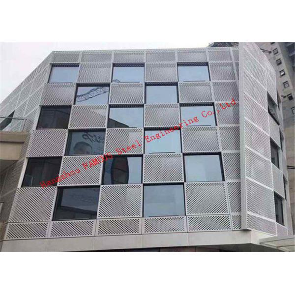 Quality 5052 1.2mm Aluminum Metal Cladding , 0.9mm Aluminum Perforated Panel for sale