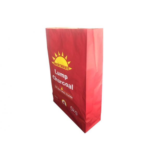 Quality Sewn Open Multiwall Kraft Paper Bags Capacity Barbecue 5kg Charcoal Bags for sale
