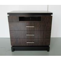 China JW Marriott Hotel 3 Drawer Modern Dresser Luxury Design Ebony Wood Veneer factory