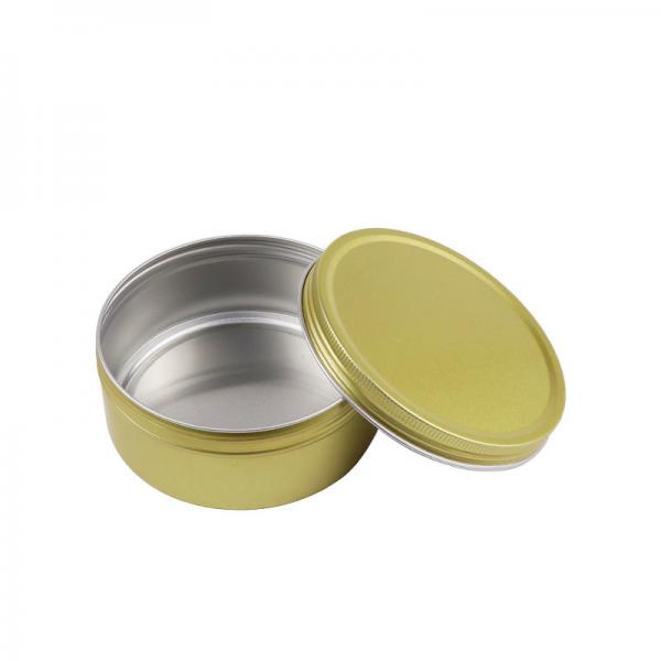 Quality Round Silver Candy Cosmetic Sample Containers Aluminium 5ml To 500ml Cream Jar for sale