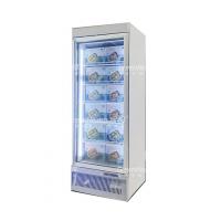 China Factory Supply Frozen Food Vertical Display Freezer With Adjustable Shelves factory