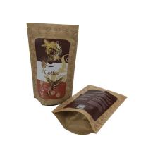 China Available Agriculture Plant Kraft Paper Packaging Bag Food Stand Up Bauug For Coffe Beans/ Oatmeal Cereal factory