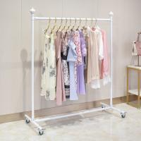 China 120cm Lenght Garment Display Stand , Rolling Wardrobe Rack 30KGS Capacity 40cm Width factory