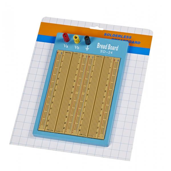 Quality 1680 Points Brown Solderless Circuit Board Twin Adhesive Back With Blue Plate for sale