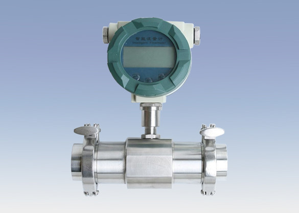 China digital paddle wheel flow meter with wafer connection 4~20mA output factory