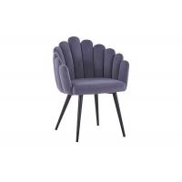 China Industrial Armrest Tufted Modern Fabric Chair With Metal Legs for sale