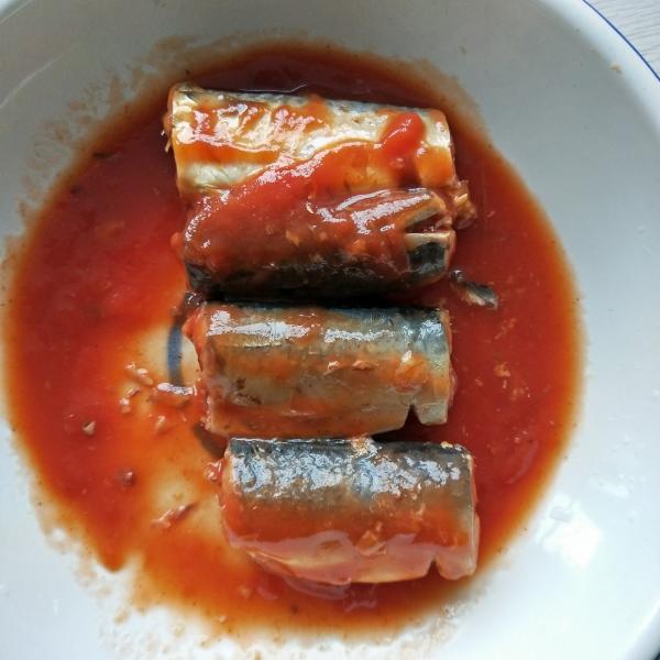 Quality 425g Tinned Pacific Mackerel Fish In Tomato Sauce 3-5 pcs for sale