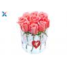 China Crystal Clear Round Acrylic Flower Box 9 Holes For Rose Display Durable factory