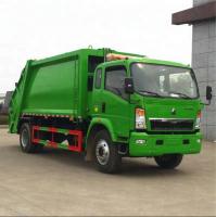 China Manual Garbage Compactor Truck , HOWO 4x2 10 CBM Waste Collection Vehicle factory