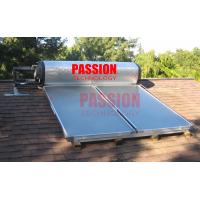 China 300L Integrated Pressure Solar Water Heater with Blue Titanium Flat Collector for sale