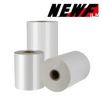 China 27 Micron smooth Glossy BOPP Corona Treated hot Lamination film Roll For Packing Boxes factory
