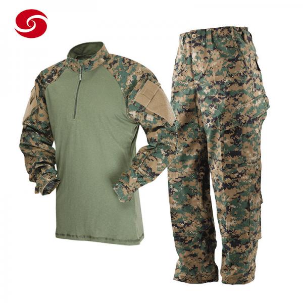 Quality Military Army Green Tactical Uniform Woodland Digital Camouflage Combat Frog Suit for sale