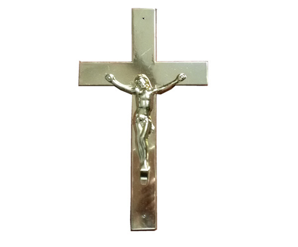 Quality Silver Color Plastic Jesus Coffin Crucifix Size 24 × 14 Cm For Funeral Casket for sale