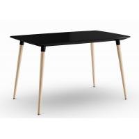 China Wooden Legs Rectangle MDF 20kgs 120x80cm Modern Dining Table for sale