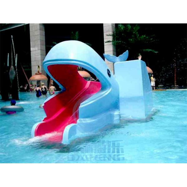 Quality Kids Mini Pool Slide Whale Frog Shaped Fibreglass Swimming Pool Slide for sale