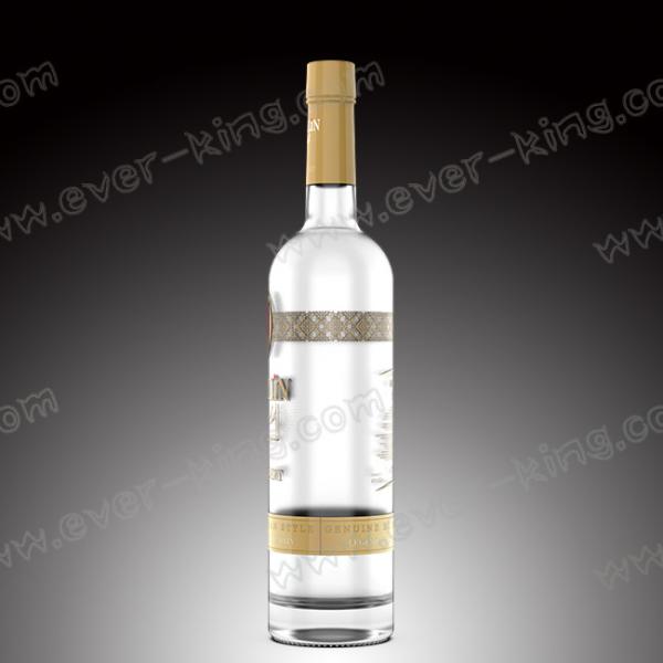 Quality Frosted Flint Glass Bottle 750ML For Vodka Liquor for sale