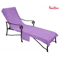 China Purple Pool Outdoor Furniture Chaise Lounge , Ergonomic Design  Outside Lounge Chairs factory