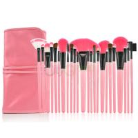 China korel girl best love pink color makeup brush set 24pcs nice girl's best gift for cosmetics factory
