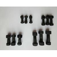 China Bulldozer / Excavator Track Shoe Bolts And Nuts 4F3653 High Hardness Black Color factory