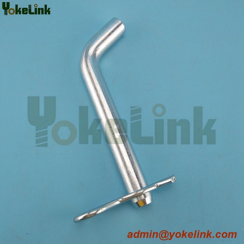 China High quality Zinc plated carbon steel bent pull pin with R clip factory