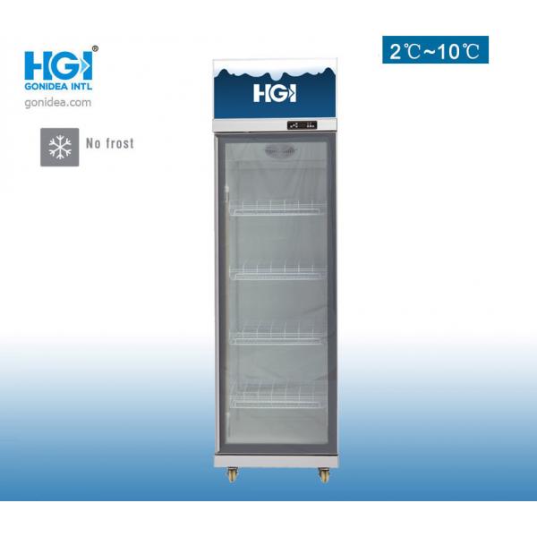Quality 0C To 10C Glass Single Door Commercial Cooler CCC Supermarket Beverage Cooler for sale