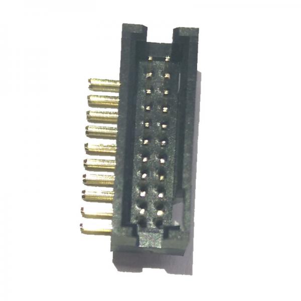 Quality Right Angle 1.27 Mm Pitch Connector , PA9T Black  20 Pin Header Connector for sale