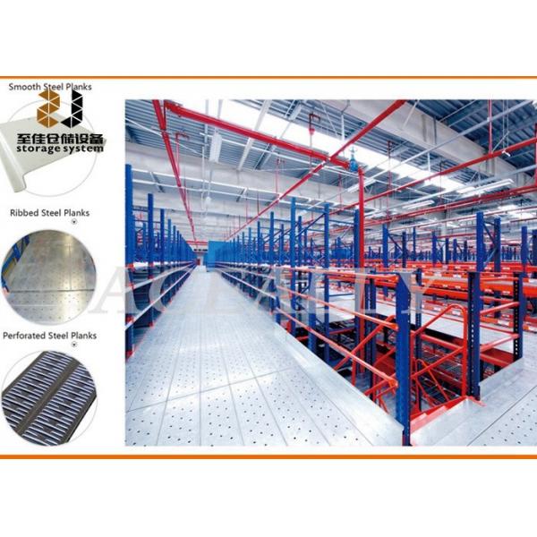 Quality Boltless / Rivet Shelving Mezzanine Floor Systems , Max 6000mm Upright for sale