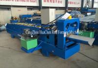 China Color Coated Galvanized Ridge Cap Roll Forming Machine Two Output Tables factory