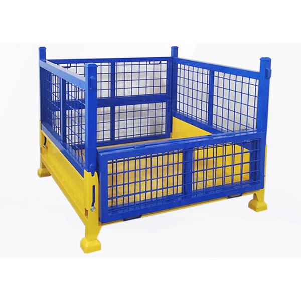Quality Collapsible Wire Mesh Pallet Containers Welded Wire Cage Powder Coated Finish 1200*1000mm for sale