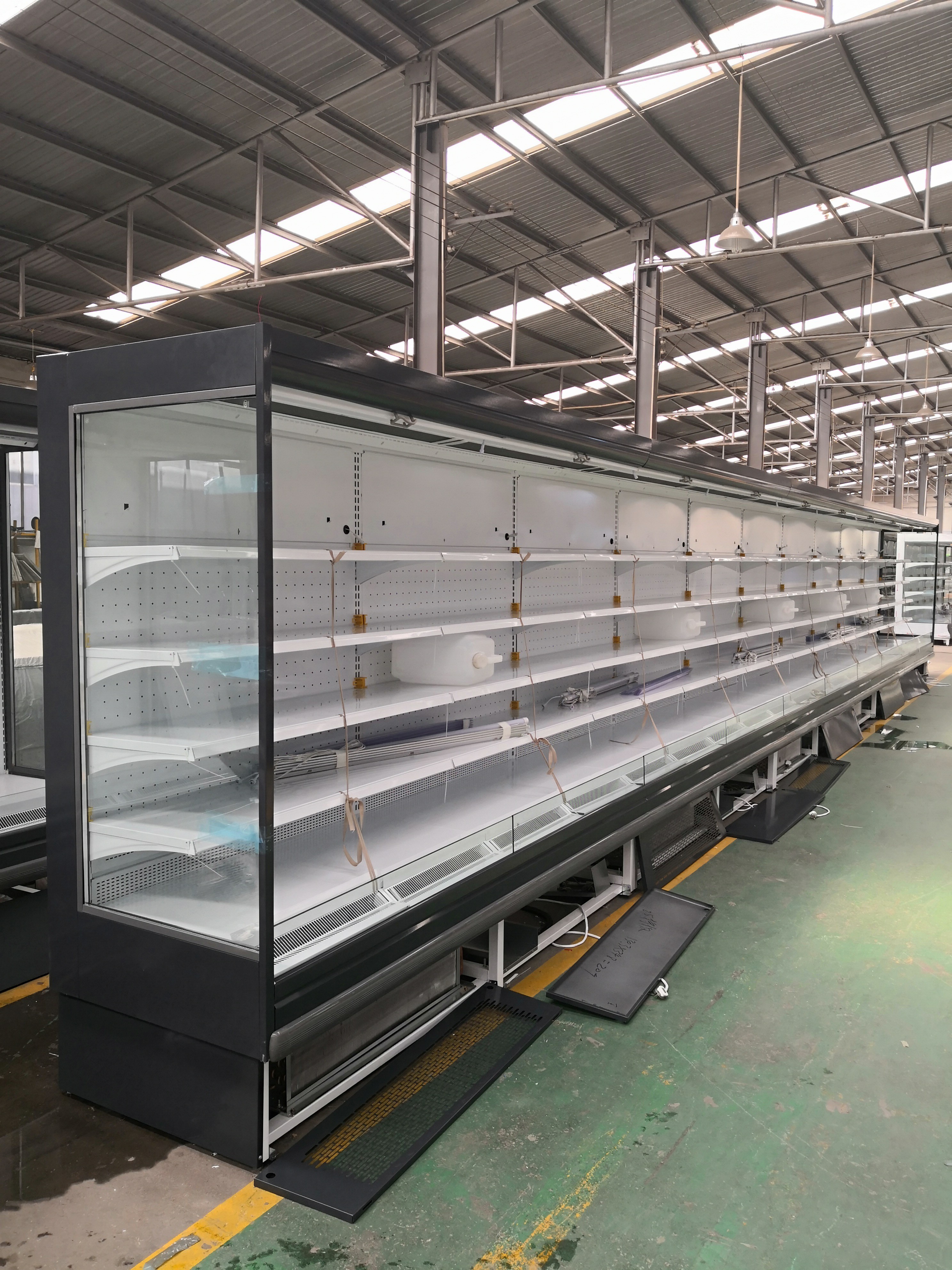 China Customized supermarket fruit vegetable chiller, open face refrigerated display for sale