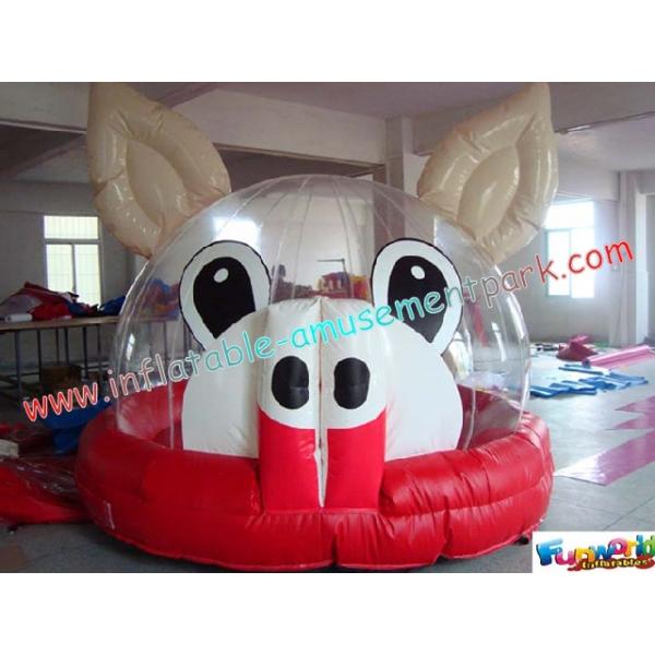 Quality Outdoor Commercial grade 0.55mm (1000D, 18 OZ) PVC Tarpaulin Jumping Castles for for sale
