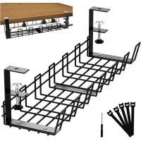 China Sturdy Metal Cable Management Under Desk Upgrade Your Wire Management Game with Clamp for sale