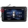China Double Din 8 Inch VW Jetta Dvd Player , VW Dvd Gps Car Radio Support TPMS Kit factory