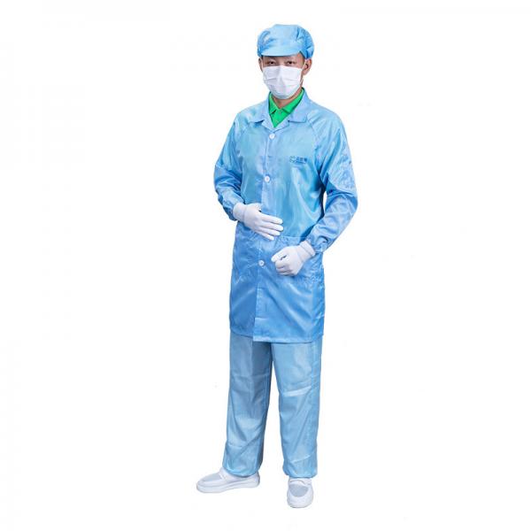 Quality esd Lab Coats Antistatic Cleanroom Work Clothes ESD Garment White Clothing Clean for sale