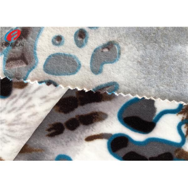 Quality 95 Percent Polyester 5 Percent Spandex Velvet Fabric Printed 4 Way Stretch Blanket for sale