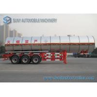 China 3 Axle 38000L Butyl Acetate Chemical Liquid Tank Trailers With Ellipse Shaped factory