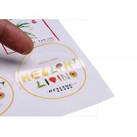 China Transparent Custom Product Labels Circle Shape Durable Flexible For Cosmetics factory