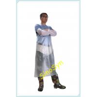 China FQQ1903 350µm Transparent Kitchen Oxford Apron Working Safty Protective Anti-oil Waterproof White Apron with Straps factory