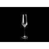 China Hexagon 210ml Tulip Lead Free Crystal Champagne Glasses Slim Stem factory